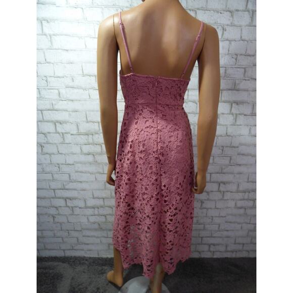 $89 Astr The Label Pink Mauve Lace Midi Dress XS NEW A516 - Picture 13 of 15